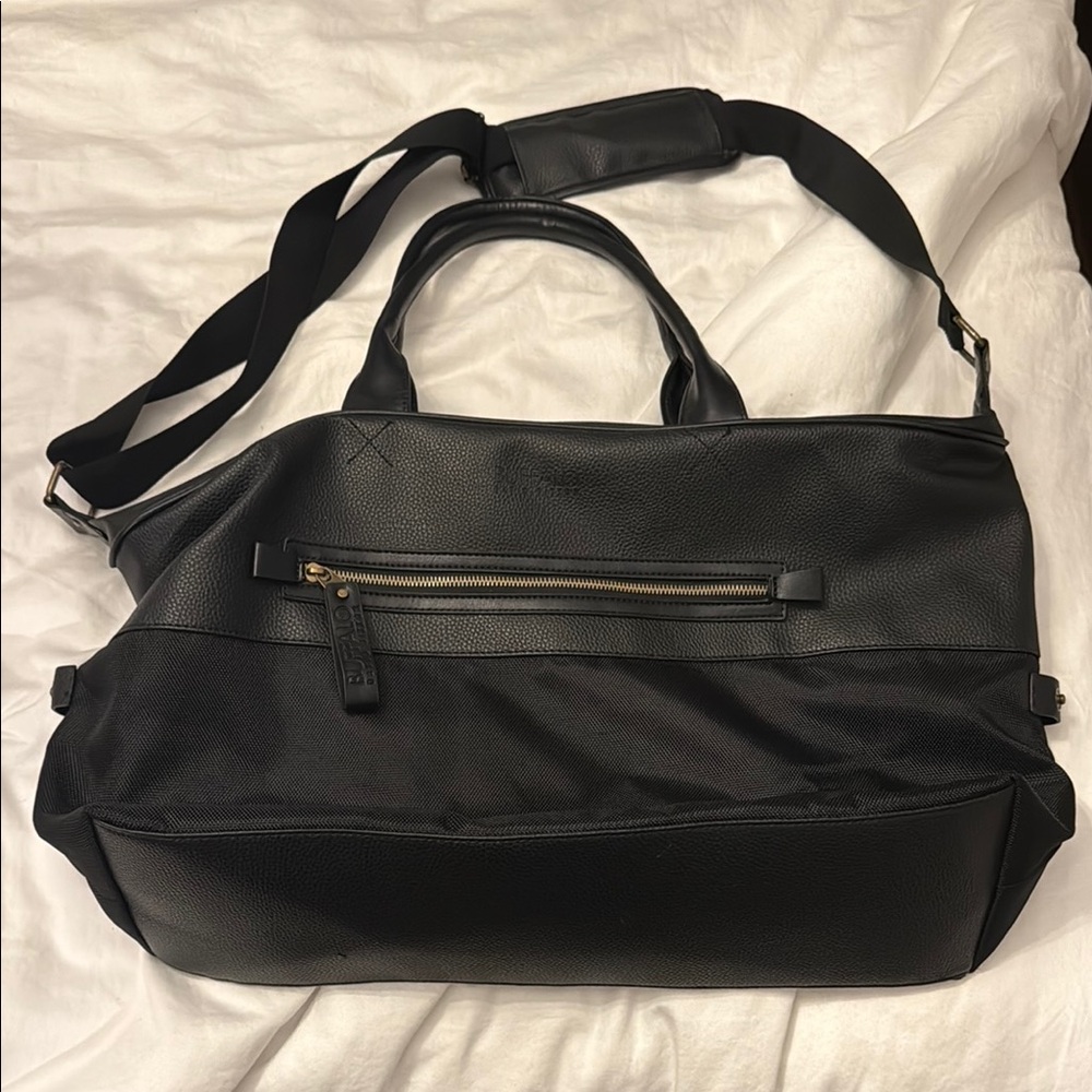 Black Buffalo Minimalist Duffel Bag with Adjustable Strap